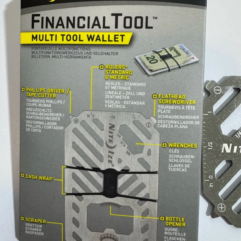Brand New Nite Ize Financial Tool Multi Tool Wallet